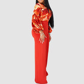 Conjunto de pantalón ancho con estampado de flores